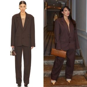 Helsa Oversized Suit Blazer in Brown Size XL NEW! New with tags!